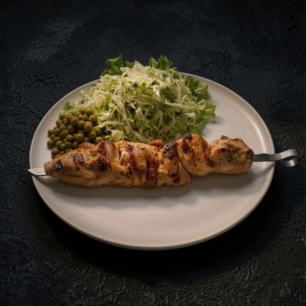 Шашлык куриный + салат 1/350 gr